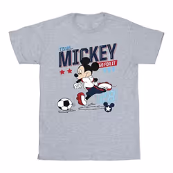 Disney - T-shirt TEAM FOOTBALL - Garçon (Gris chiné)