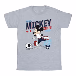 Disney - T-shirt TEAM FOOTBALL - Garçon (Gris chiné)
