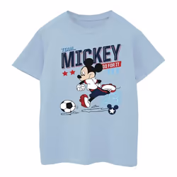 Disney - T-shirt TEAM FOOTBALL - Fille (Bleu clair)