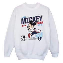 Disney - Sweat TEAM FOOTBALL - Fille (Blanc)