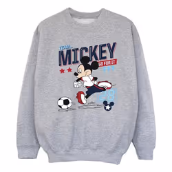 Disney - Sweat TEAM FOOTBALL - Fille (Gris chiné)
