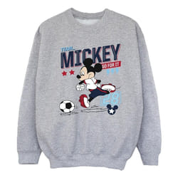 Disney - Sweat TEAM FOOTBALL - Fille (Gris chiné)