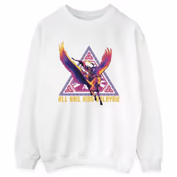 Marvel - Sweat LOVE AND THUNDER ALL HAIL - Femme (Blanc)
