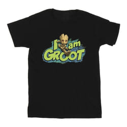 Marvel - T-shirt GUARDIANS OF THE GALAXY AM GROOT - Homme (Noir)