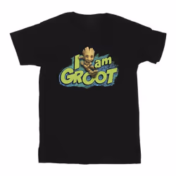 Marvel - T-shirt GUARDIANS OF THE GALAXY AM GROOT - Homme (Noir)