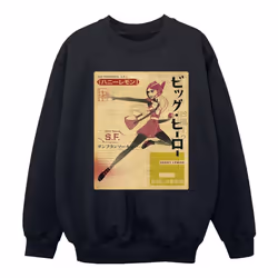 Disney - Sweat BIG HERO - Fille (Noir)
