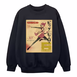 Disney - Sweat BIG HERO - Fille (Noir)