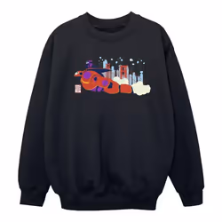 Disney - Sweat BIG HERO - Fille (Noir)