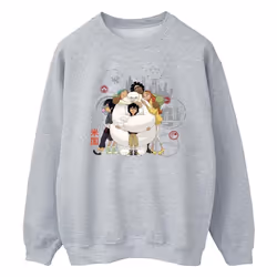Disney - Sweat BIG HERO - Homme (Gris chiné)