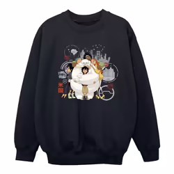 Disney - Sweat BIG HERO - Fille (Noir)