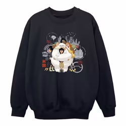 Disney - Sweat BIG HERO - Fille (Noir)