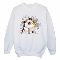 Disney - Sweat BIG HERO - Fille (Blanc)