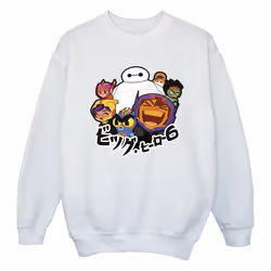Disney - Sweat BIG HERO - Fille (Blanc)