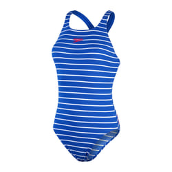 Maillot de bain 1 pièce femme Speedo Eco+ Printed Medalist - Bleu - Style nautique