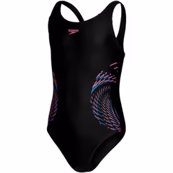 Maillot de bain 1 pièce fille Speedo Eco Plastisol Placem Muscleb - black - 7/8 ans
