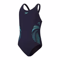 Maillot de bain 1 pièce fille Speedo Eco Plastisol Placem Muscleb - navy - 11/12 ans