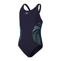 Maillot de bain 1 pièce fille Speedo Eco Plastisol Placem Muscleb - navy - 11/12 ans