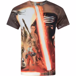 Star Wars - T-shirt Héros et Méchants - Homme (Multicolore)