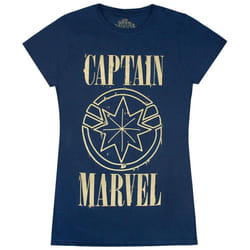 Captain Marvel - T-shirt - Femme (Bleu marine)