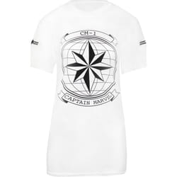 Captain Marvel - T-shirt STAR INSIGNIA - Femme (Blanc / noir)