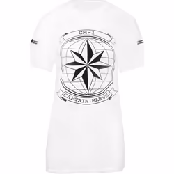 Captain Marvel - T-shirt STAR INSIGNIA - Femme (Blanc / noir)
