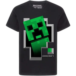 Minecraft - T-shirt manches courtes - Garçon (Noir)