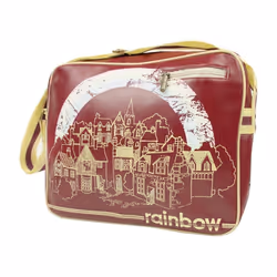 Rainbow - Sac à bandoulière (Bordeaux / Jaune clair / Blanc)