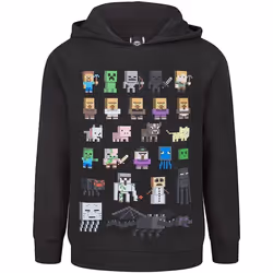 Minecraft - Sweat à capuche - Garçon (Noir)