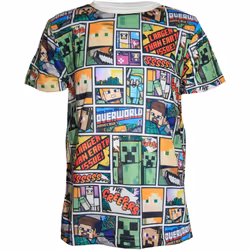 Minecraft - T-shirt OVERWORLD - Enfant (Multicolore)