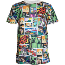 Minecraft - T-shirt OVERWORLD - Enfant (Multicolore)