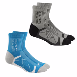 Regatta - Chaussettes pour bottes - Femme (Gris clair / Bleu vif)