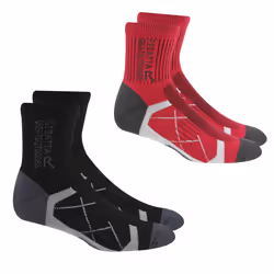 Regatta - Chaussettes pour bottes - Femme (Noir / Rouge vif)