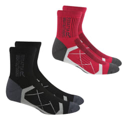 Regatta - Chaussettes pour bottes - Femme (Noir / Rouge vif)