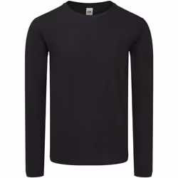 Fruit Of The Loom - T-shirt manches longues ICONIC - Homme (Noir)