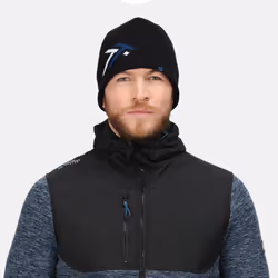 Regatta - Bonnet imperméable - Homme (Noir / Bleu pétrole)