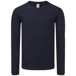 Fruit Of The Loom - T-shirt manches longues ICONIC - Homme (Bleu marine foncé)