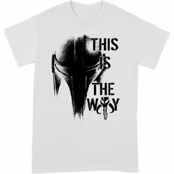 Star Wars: The Mandalorian - T-shirt THIS IS THE WAY - Adulte (Blanc / Noir)