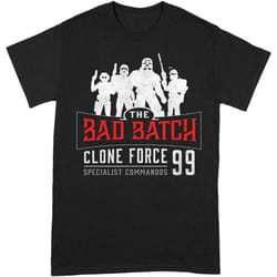 Star Wars: The Bad Batch - T-shirt CLONE FORCE - Adulte (Noir / Blanc)
