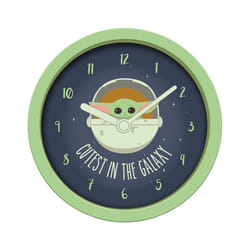 Star Wars: The Mandalorian - Horloge de bureau analogique CUTEST IN THE GALAXY (Vert / Noir)
