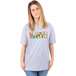 Marvel - T-shirt - Femme (Gris / Rouge / Vert)