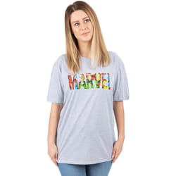 Marvel - T-shirt - Femme (Gris / Rouge / Vert)