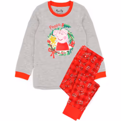Peppa Pig - Ensemble de pyjama - Fille (Rouge / Gris)