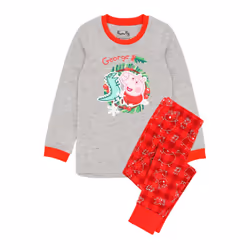 Peppa Pig - Ensemble de pyjama - Garçon (Rouge / Gris)