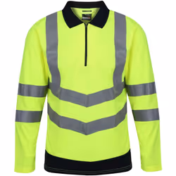 Regatta - Polo - Homme (Jaune / Bleu marine)