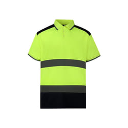 Yoko - Polo Haute-visibilité - Unisexe (Jaune / bleu marine)
