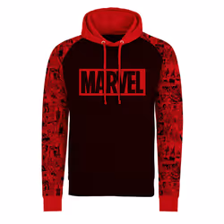 Marvel Comics - Sweat à capuche - Adulte (Noir / Rouge)