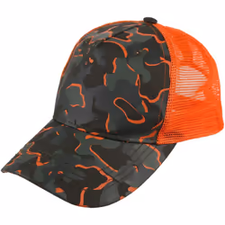 Regatta - Casquette trucker TUYLER - Enfant (Vert kaki sombre / Orange vif)