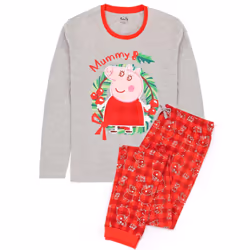 Peppa Pig - Ensemble de pyjama - Femme (Rouge / Gris)
