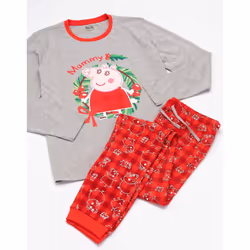 Peppa Pig - Ensemble de pyjama - Femme (Rouge / Gris)