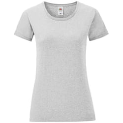 Fruit of the Loom - T-shirt ICONIC - Femme (Gris clair Chiné)